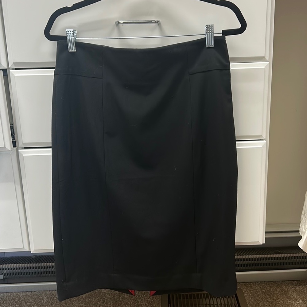 Black high waisted pencil skirt, size 10